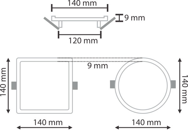 12 Watt LED Panels